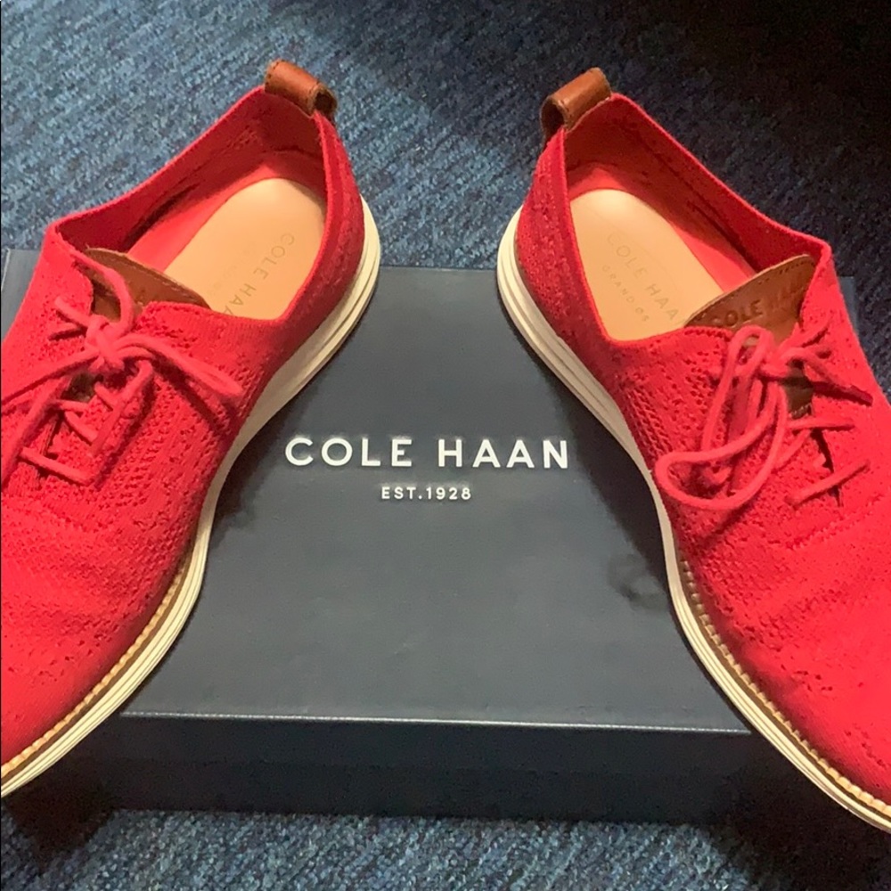 Red Cole Haan “wing tip” men’s shoes
